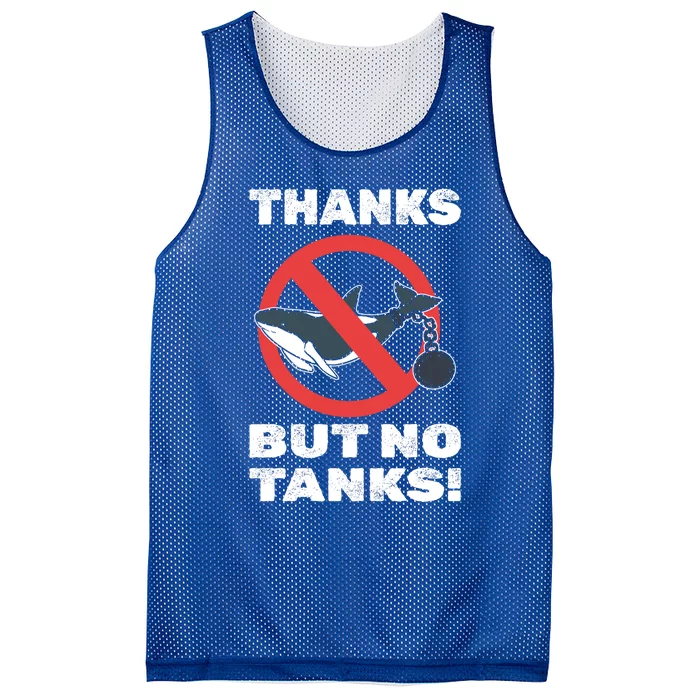 Thanks But No Tanks! Conservation Biologist Funny Gift Mesh Reversible Basketball Jersey Tank