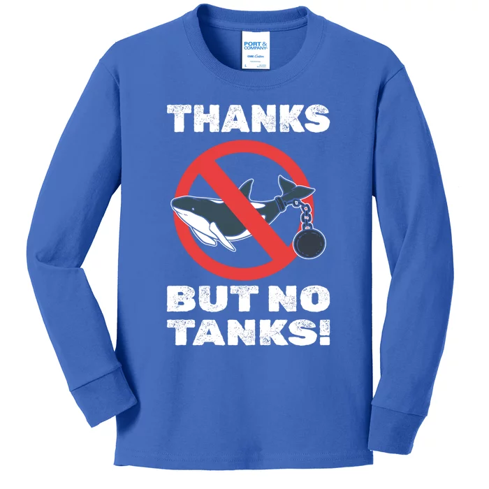 Thanks But No Tanks! Conservation Biologist Funny Gift Kids Long Sleeve Shirt