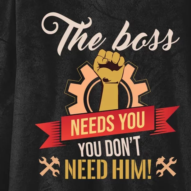 The Boss Needs You Hooded Wearable Blanket