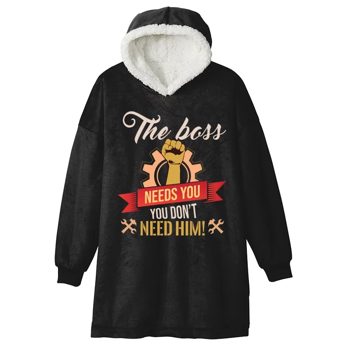 The Boss Needs You Hooded Wearable Blanket