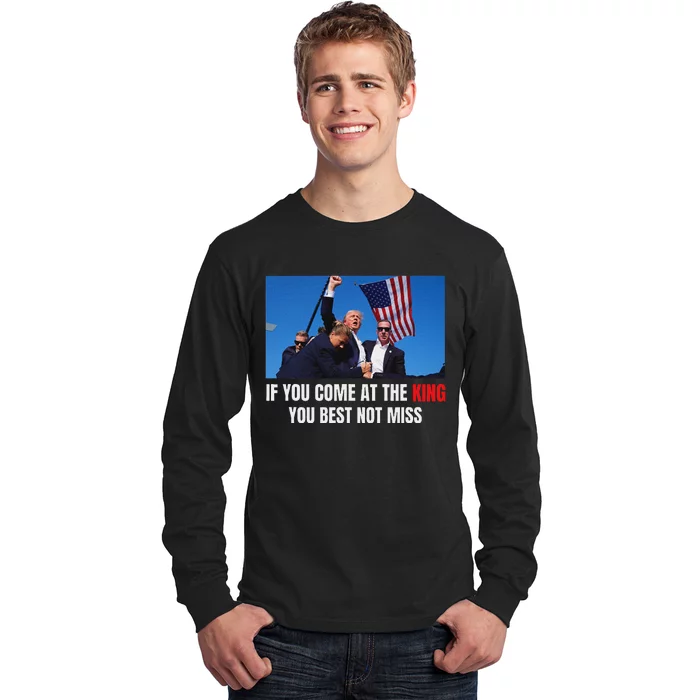 Trump Best Not Miss 2024 Election Design Long Sleeve Shirt