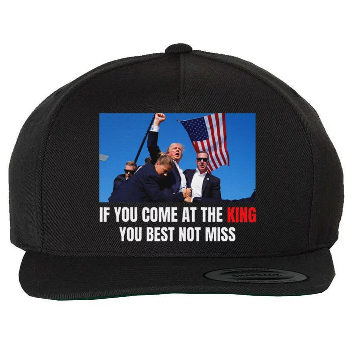 Trump Best Not Miss 2024 Election Design Wool Snapback Cap