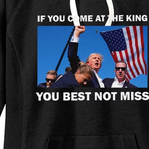 Trump Best Not Miss Bold Design Women's Fleece Hoodie