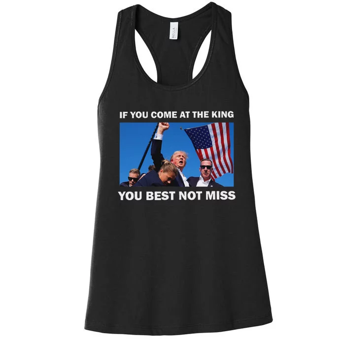 Trump Best Not Miss Bold Design Women's Racerback Tank