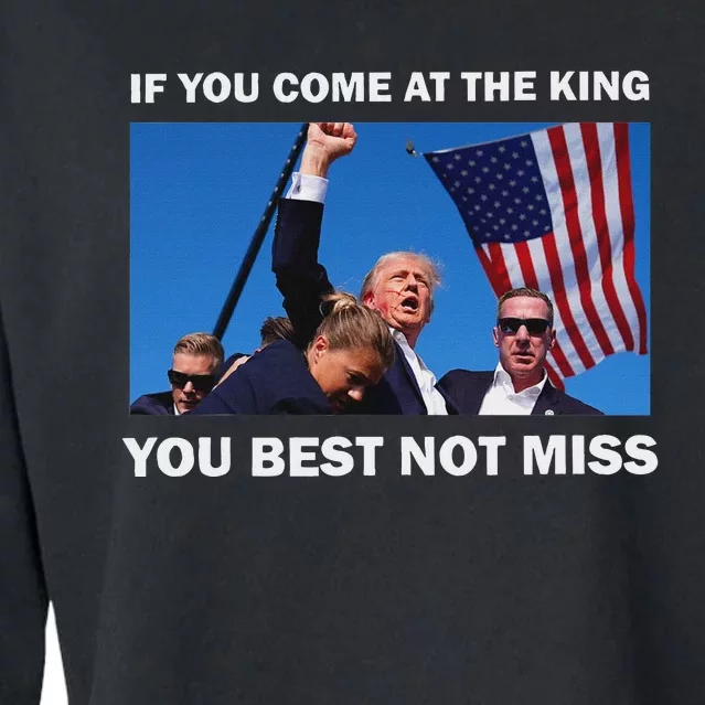 Trump Best Not Miss Bold Design Cropped Pullover Crew