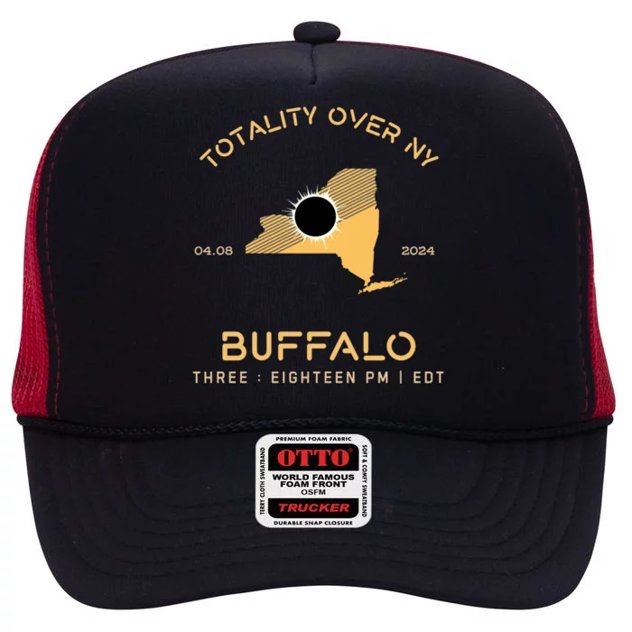 Totality Buffalo New York 4.08.24 High Crown Mesh Trucker Hat