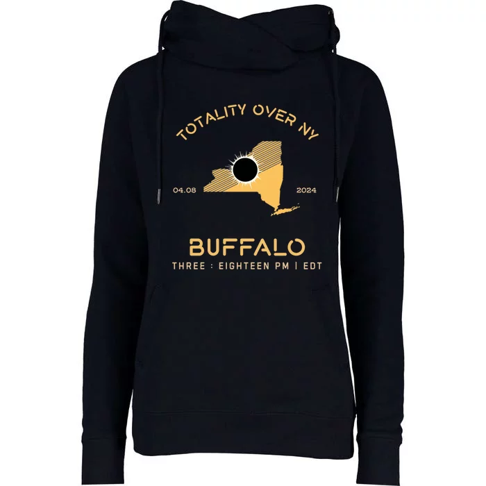 Totality Buffalo New York 4.08.24 Womens Funnel Neck Pullover Hood