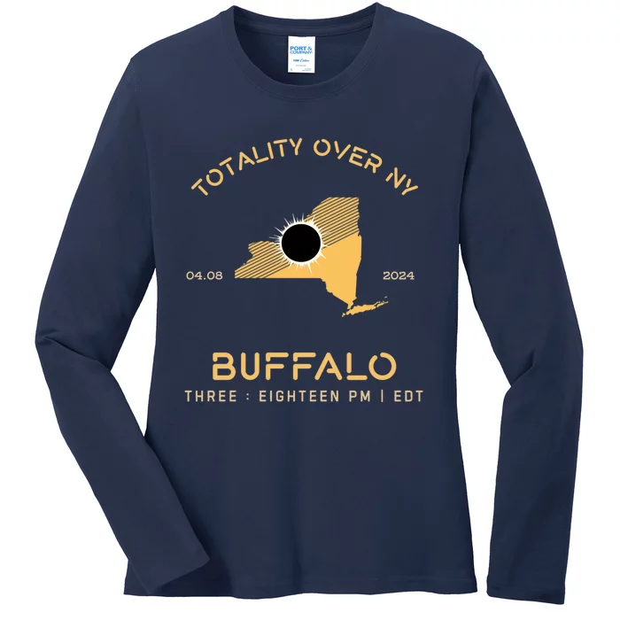 Totality Buffalo New York 4.08.24 Ladies Long Sleeve Shirt