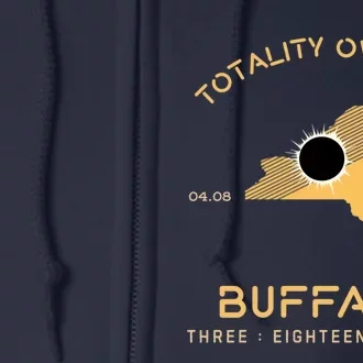 Totality Buffalo New York 4.08.24 Full Zip Hoodie