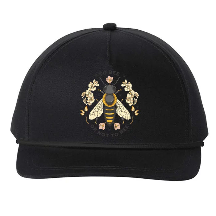 To Bee Or Not To Bee Bumblebee Spring Snapback Five-Panel Rope Hat