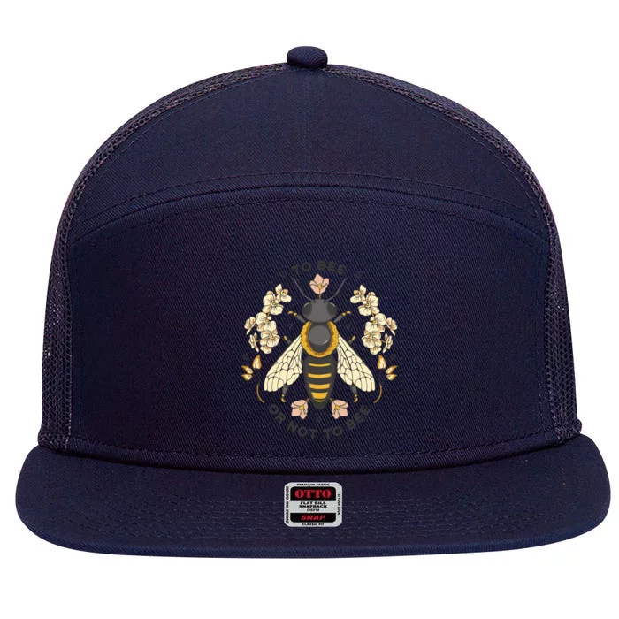 To Bee Or Not To Bee Bumblebee Spring 7 Panel Mesh Trucker Snapback Hat