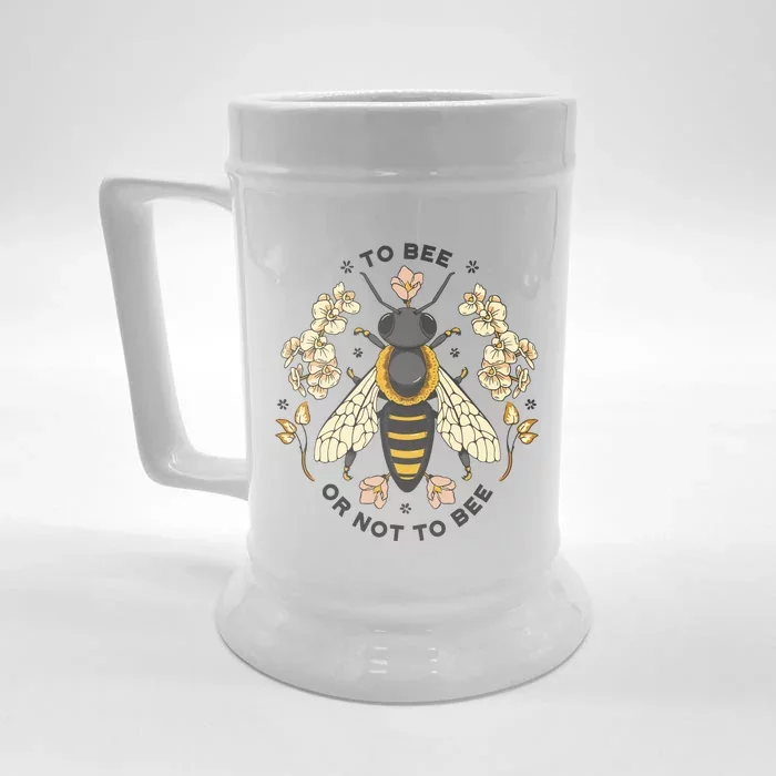 To Bee Or Not To Bee Bumblebee Spring Front & Back Beer Stein