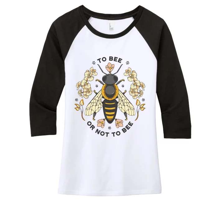 To Bee Or Not To Bee Bumblebee Spring Women's Tri-Blend 3/4-Sleeve Raglan Shirt