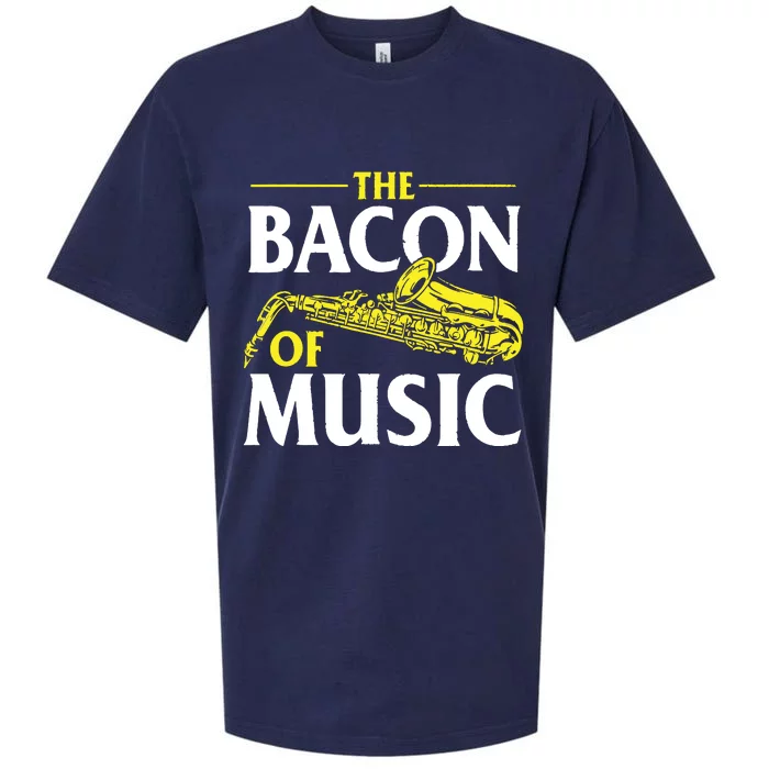 The Bacon Of Music Saxophone Player Saxophonist Jazz Sueded Cloud Jersey T-Shirt