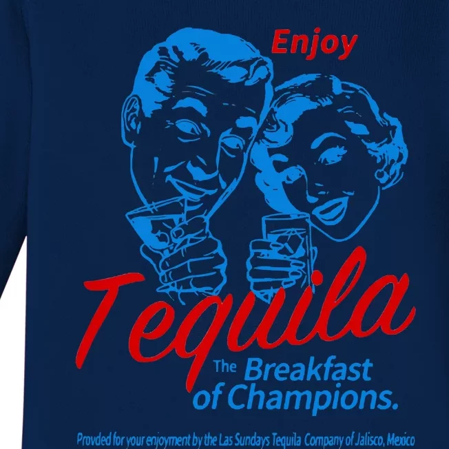 The Breakfasts Of Championss Tequila Special Gifts Baby Long Sleeve Bodysuit