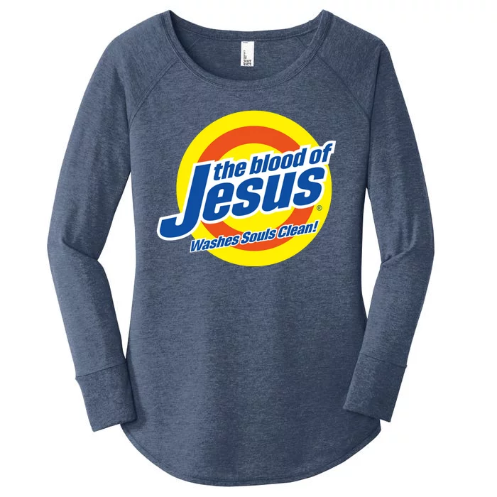 The Blood Of Jesus Washes Souls Clean Women's Perfect Tri Tunic Long Sleeve Shirt