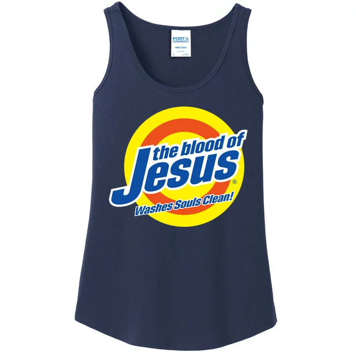 The Blood Of Jesus Washes Souls Clean Ladies Essential Tank