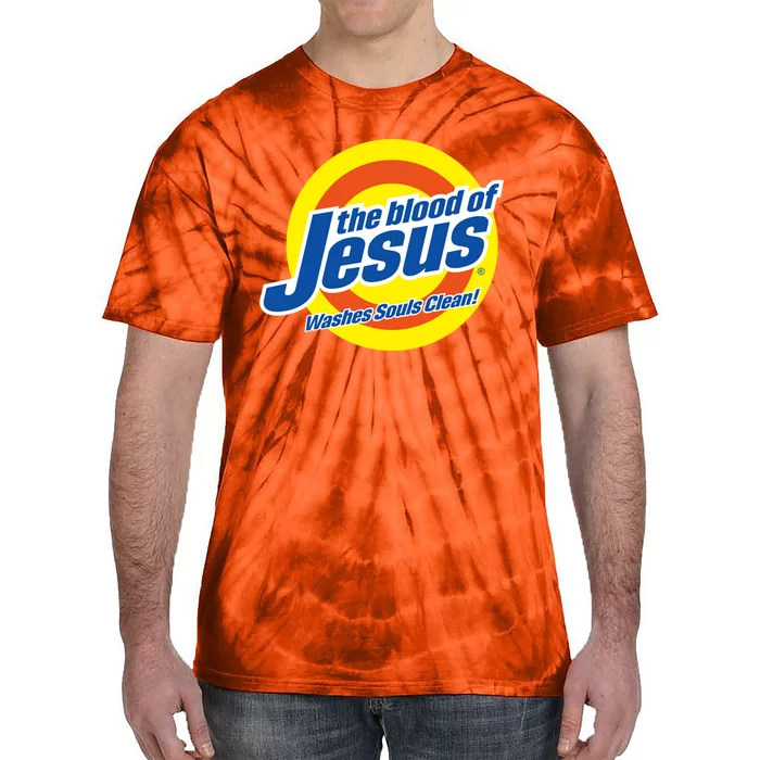 The Blood Of Jesus Washes Souls Clean Tie-Dye T-Shirt