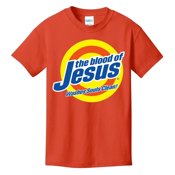 The Blood Of Jesus Washes Souls Clean Kids T-Shirt