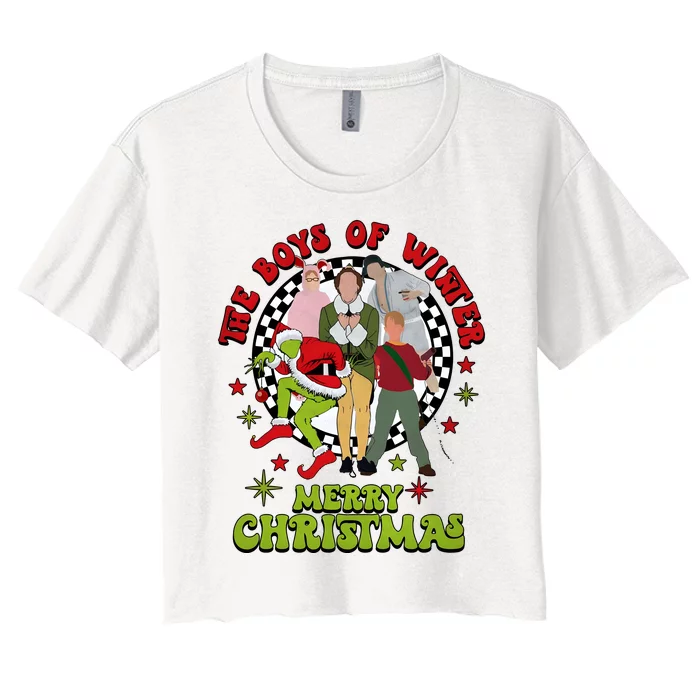 The Boy Of Winter Retro Holiday Christmas Kevin Home Alone Women's Crop Top Tee