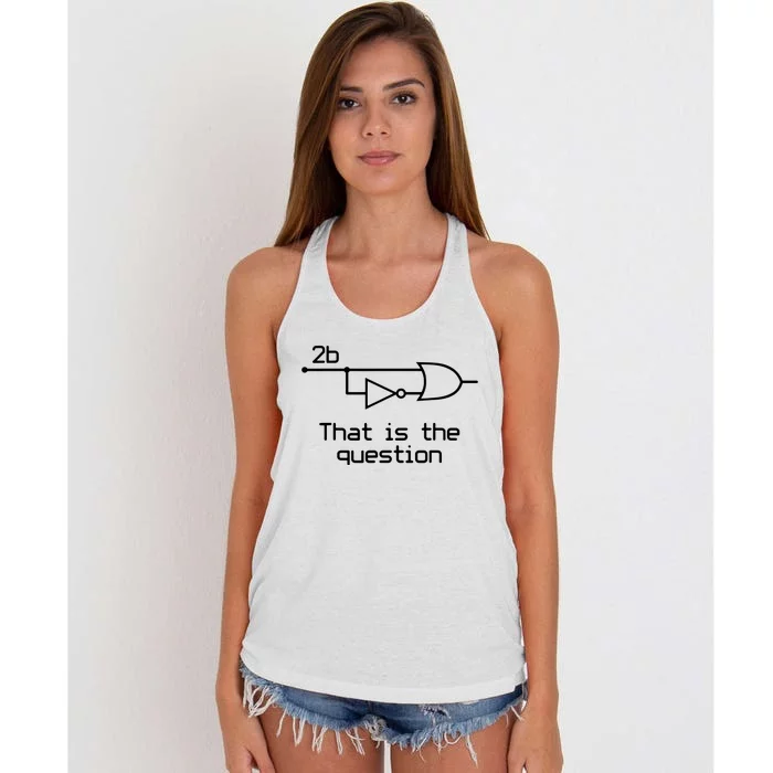 To Be Or Not To Be Electrical Engineer Circuit Dark Women's Knotted Racerback Tank