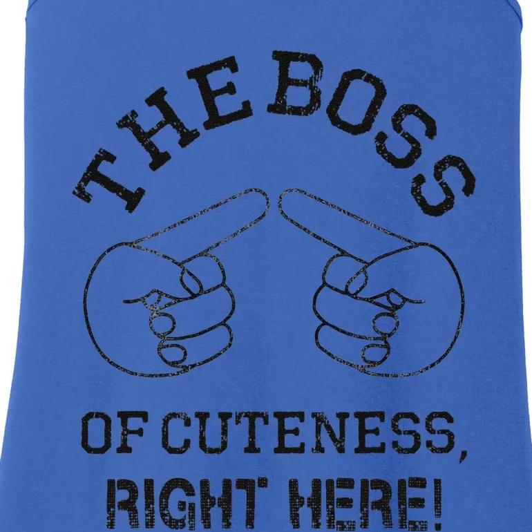 The Boss Of Cuteness Right Here! Funny Tits Joke Ladies Essential Tank