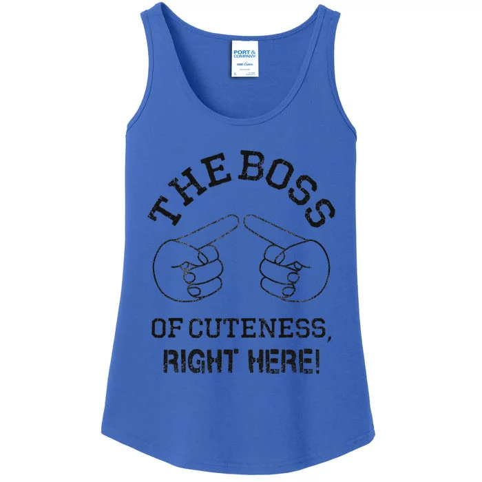 The Boss Of Cuteness Right Here! Funny Tits Joke Ladies Essential Tank