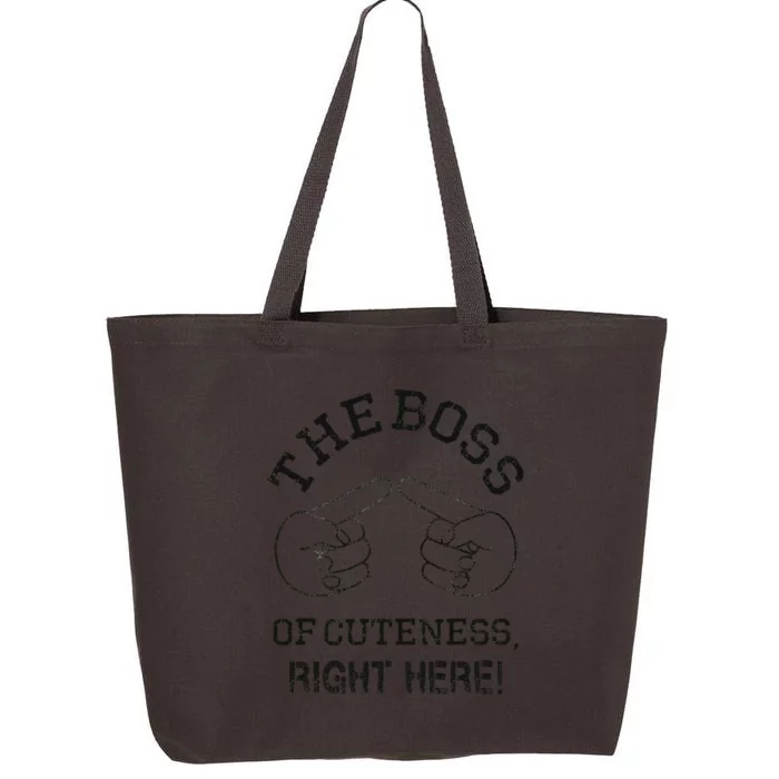 The Boss Of Cuteness Right Here! Funny Tits Joke 25L Jumbo Tote