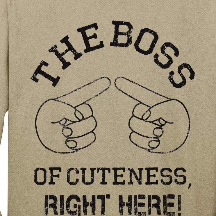 The Boss Of Cuteness Right Here! Funny Tits Joke Tall Long Sleeve T-Shirt