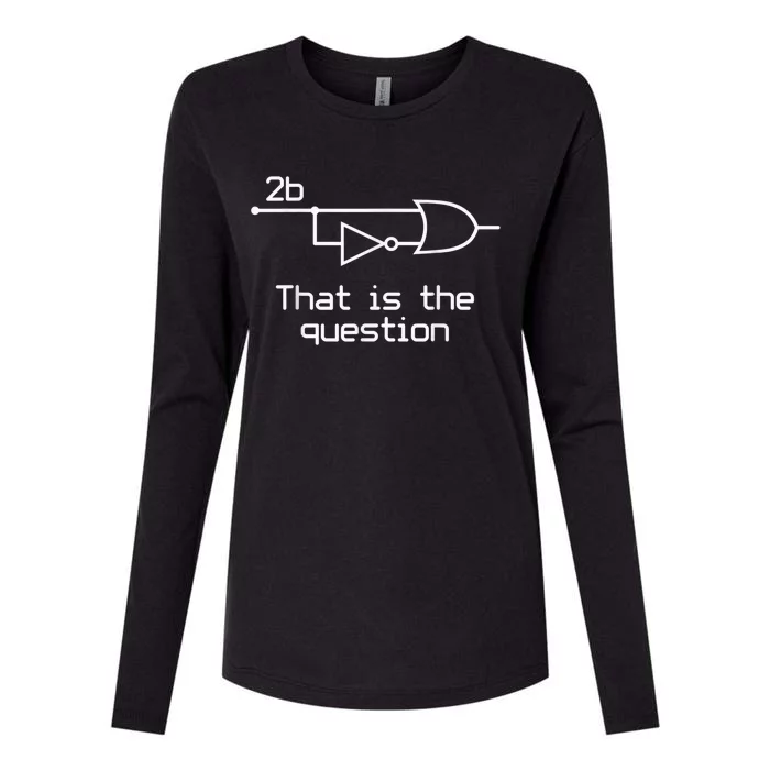 To Be Or Not To Be Electrical Engineer Circuit Dark Womens Cotton Relaxed Long Sleeve T-Shirt