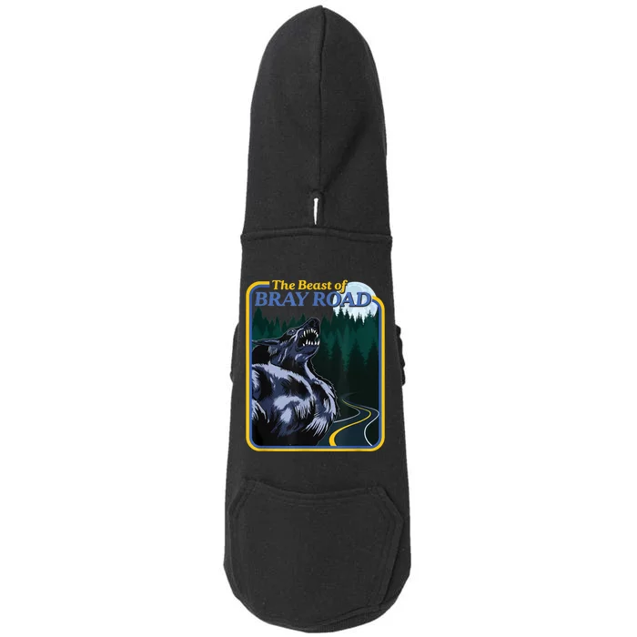 The Beast Of Bray Road Retro Wisconsin Dogman Cryptid Doggie 3-End Fleece Hoodie