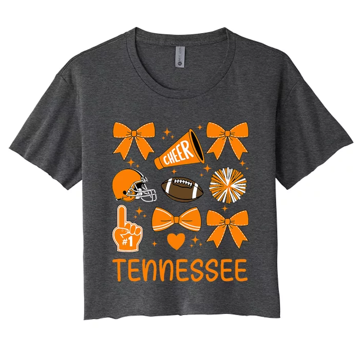 Tennessee Bow Orange For Tn Lovers Women's Crop Top Tee