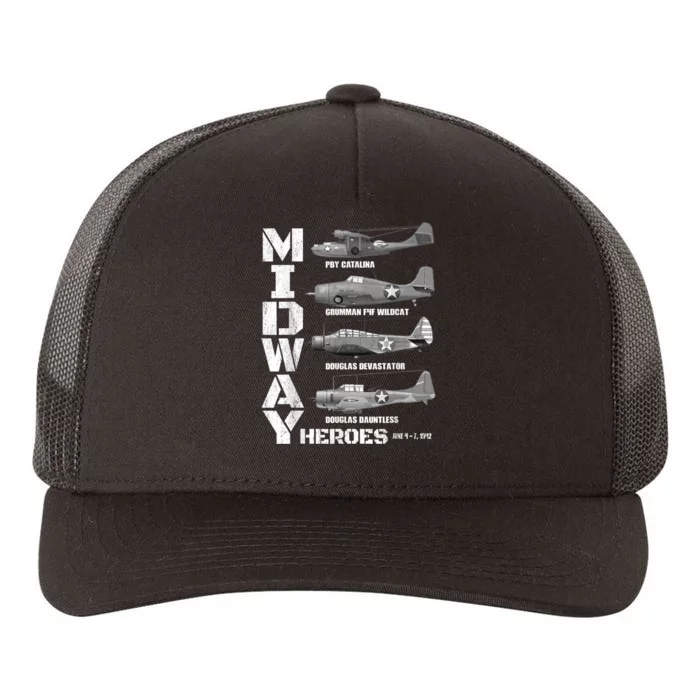 The Battle Of Midway Plane Spotting American WW2 Planes Yupoong Adult 5-Panel Trucker Hat