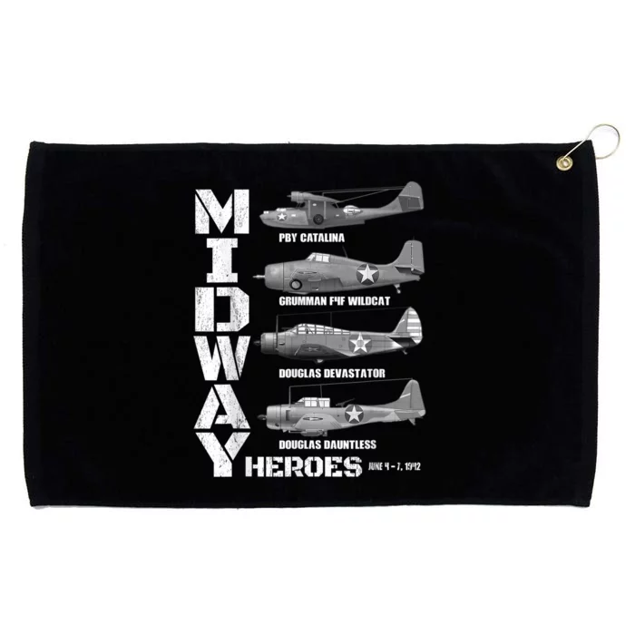 The Battle Of Midway Plane Spotting American WW2 Planes Grommeted Golf Towel