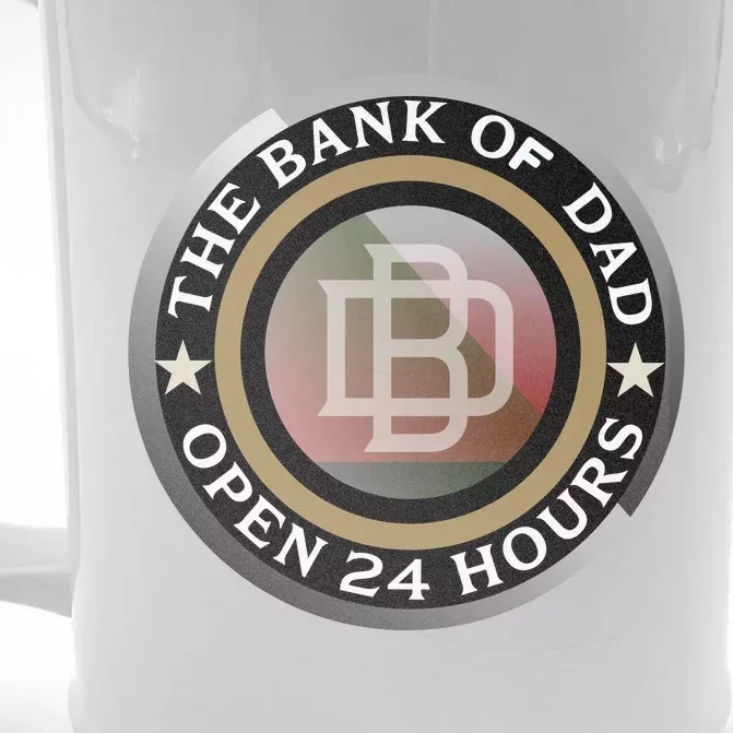 The Bank Of Dad Funny Fathers Day T Front & Back Beer Stein