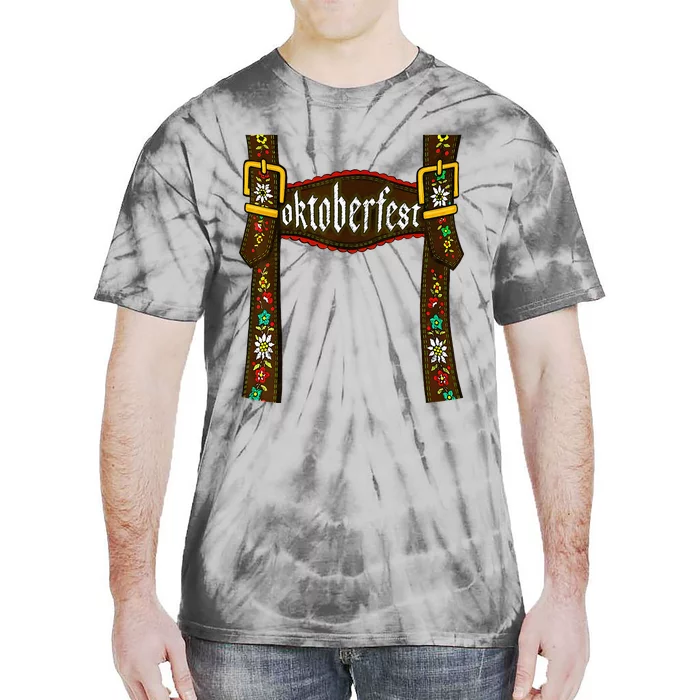 Traditional Bavarian Oktoberfest 24 Lederhosen Beer Drinkin Tie-Dye T-Shirt