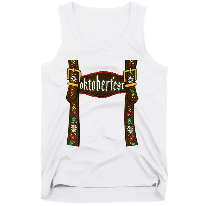 Traditional Bavarian Oktoberfest 24 Lederhosen Beer Drinkin Tank Top