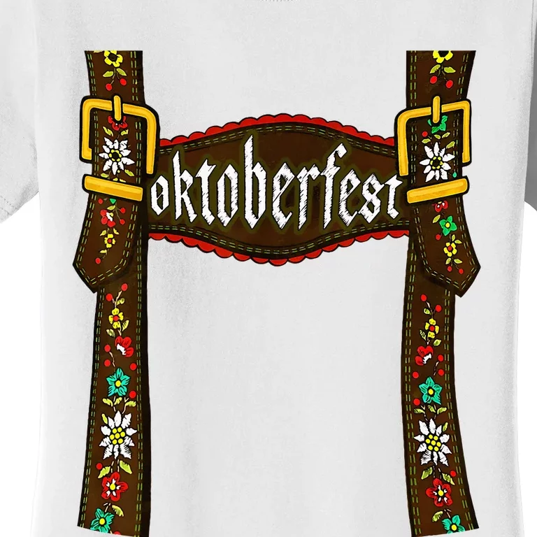 Traditional Bavarian Oktoberfest 24 Lederhosen Beer Drinkin Women's T-Shirt