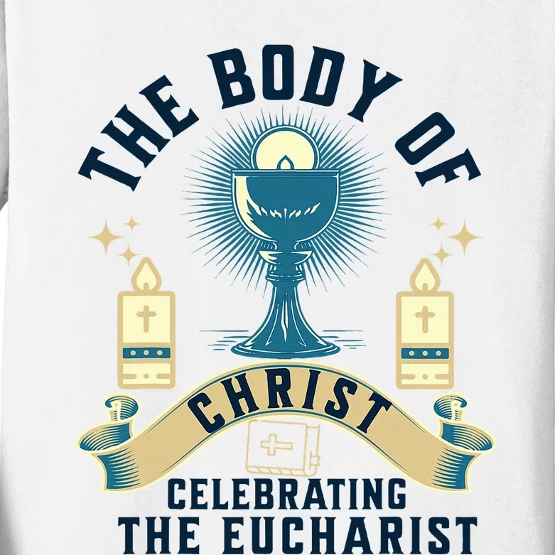 The Body Of Christ Celebrating The Eucharist Kids Long Sleeve Shirt