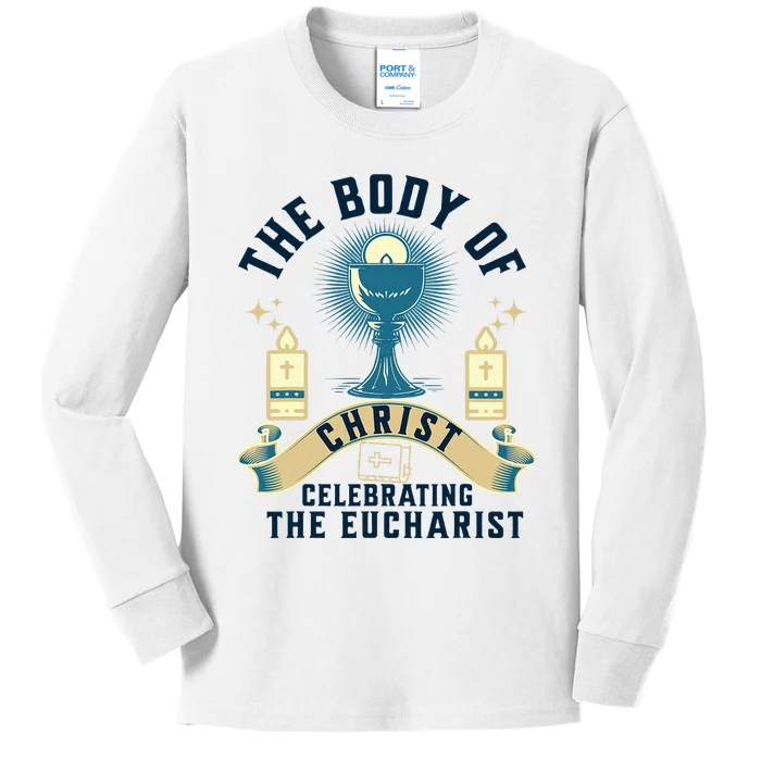 The Body Of Christ Celebrating The Eucharist Kids Long Sleeve Shirt