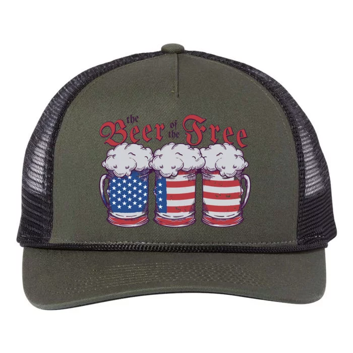 The Beer Of The Free Retro Rope Trucker Hat Cap