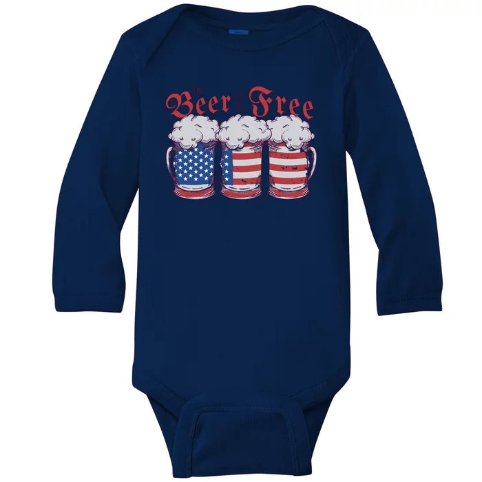 The Beer Of The Free Baby Long Sleeve Bodysuit