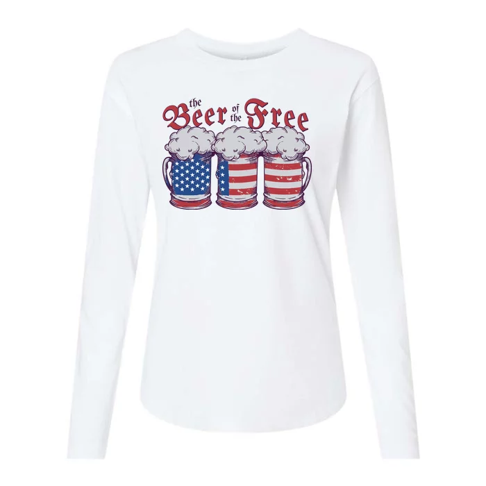 The Beer Of The Free Womens Cotton Relaxed Long Sleeve T-Shirt