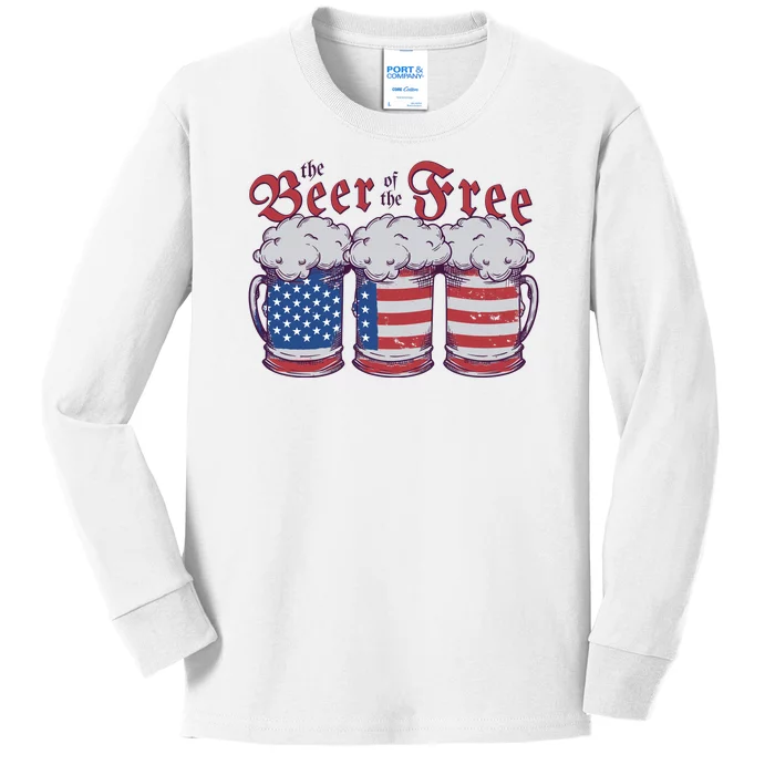 The Beer Of The Free Kids Long Sleeve Shirt