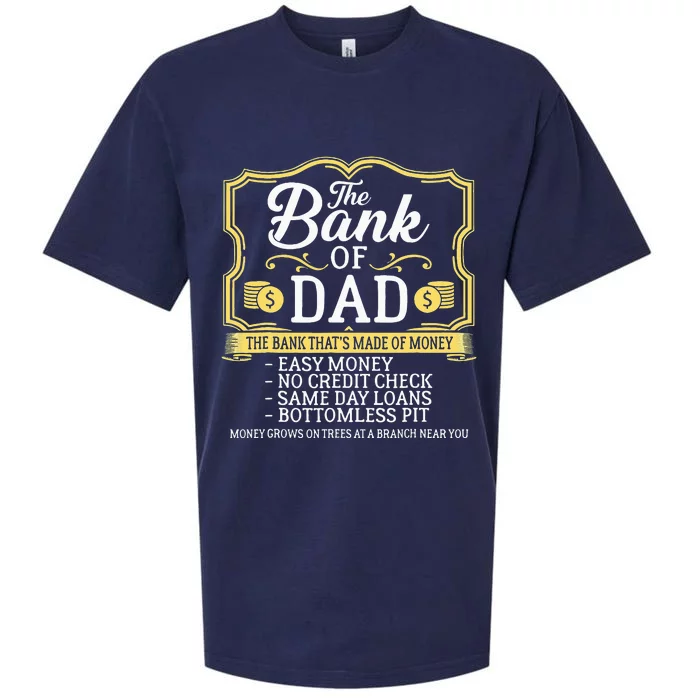 The Bank Of Dad Money Grows On Trees Fathers Day Sueded Cloud Jersey T-Shirt