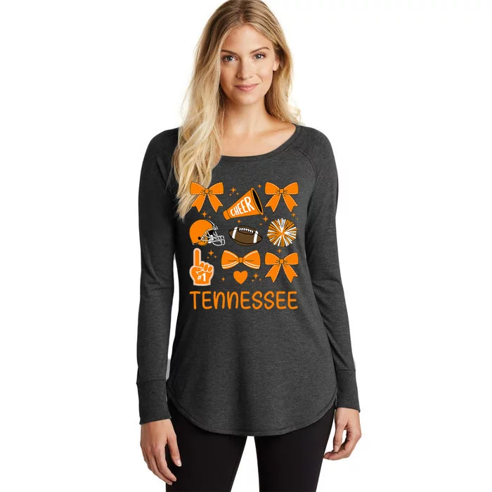 Tennessee Bow Orange For Tn Lovers Women's Perfect Tri Tunic Long Sleeve Shirt