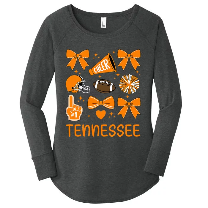 Tennessee Bow Orange For Tn Lovers Women's Perfect Tri Tunic Long Sleeve Shirt