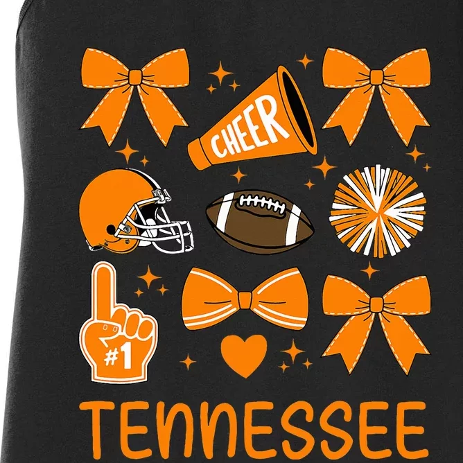 Tennessee Bow Orange For Tn Lovers Women's Racerback Tank