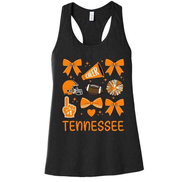 Tennessee Bow Orange For Tn Lovers Women's Racerback Tank