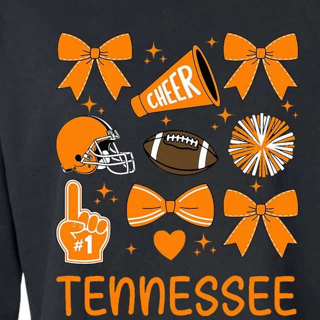 Tennessee Bow Orange For Tn Lovers Cropped Pullover Crew